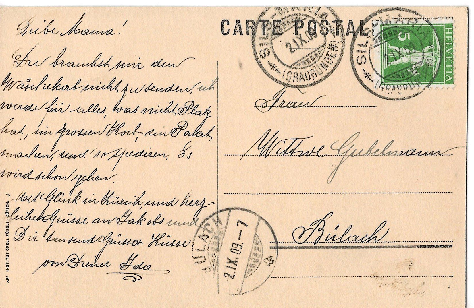 Cartoline postali: Sils Maria, Hotel Alpenrose, 1909 – Usato da Frauenfeld venduto da Merk52 1