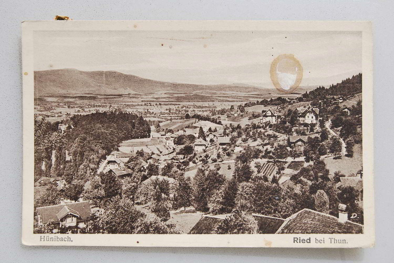 Cartoline postali: AK Hünibach, Ried b. Thun, 1924 – Usato da Rüfenacht BE venduto da Toro06