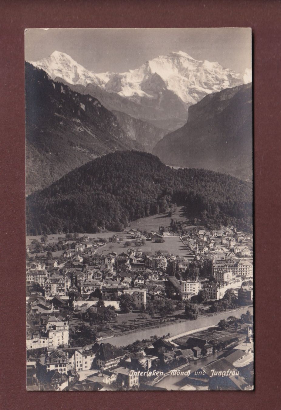 Cartoline postali: INTERLAKEN - Mönch und Jungfrau – Usato da Pully venduto da nicecards-shop