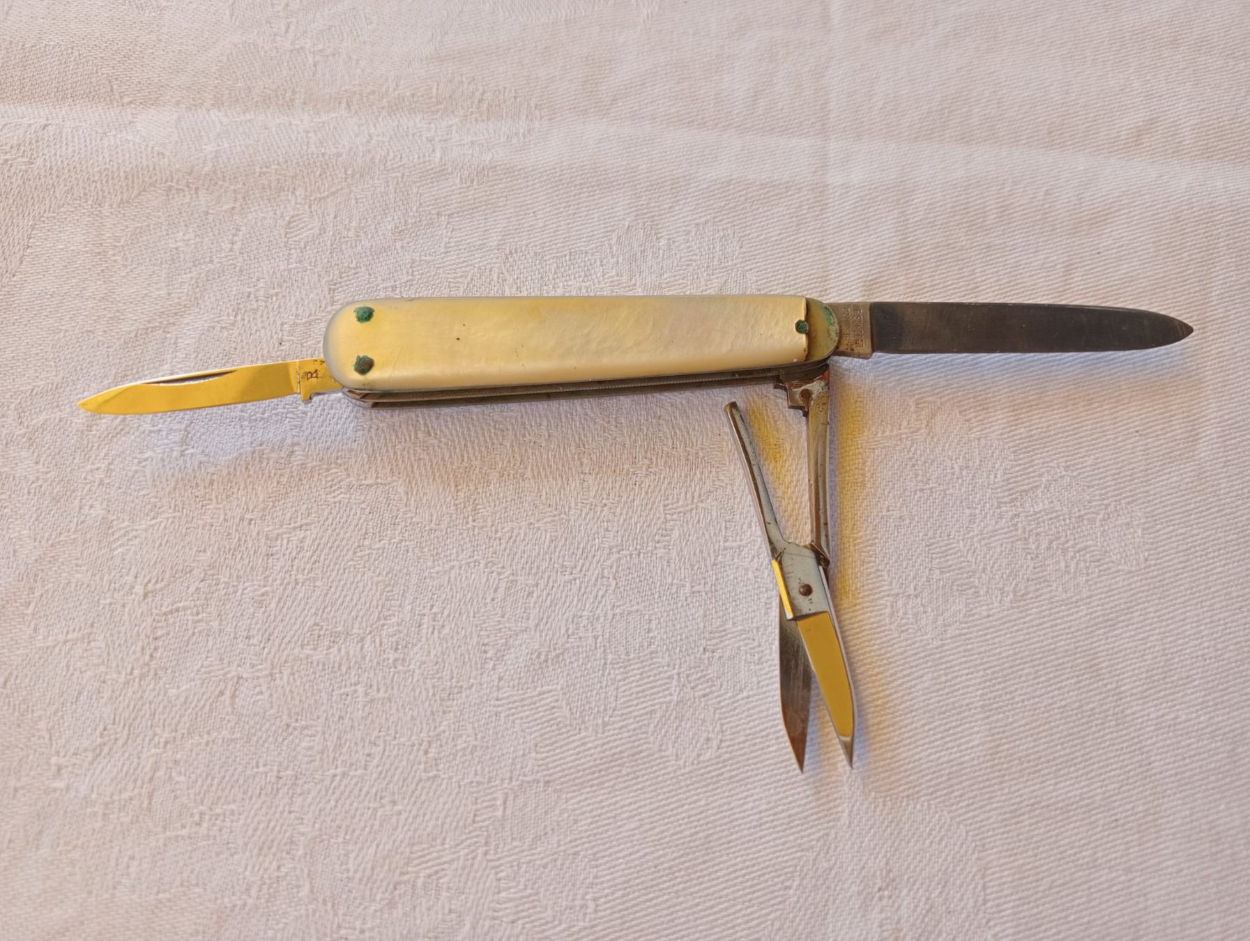 Coltelli tascabile: Antikes Sackmesser F. Schoder Perlmuttgriff mit Etui Thun – Usato da Oberdorf BL venduto da Barocki888 3