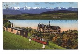 Hotel Gurten-Kulm bei Bern - eingleisige Standseilbahn  1923