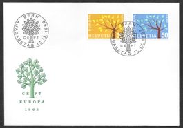 FDC Serie 389 - 390 Europamarken ET Bern 17.9.1962