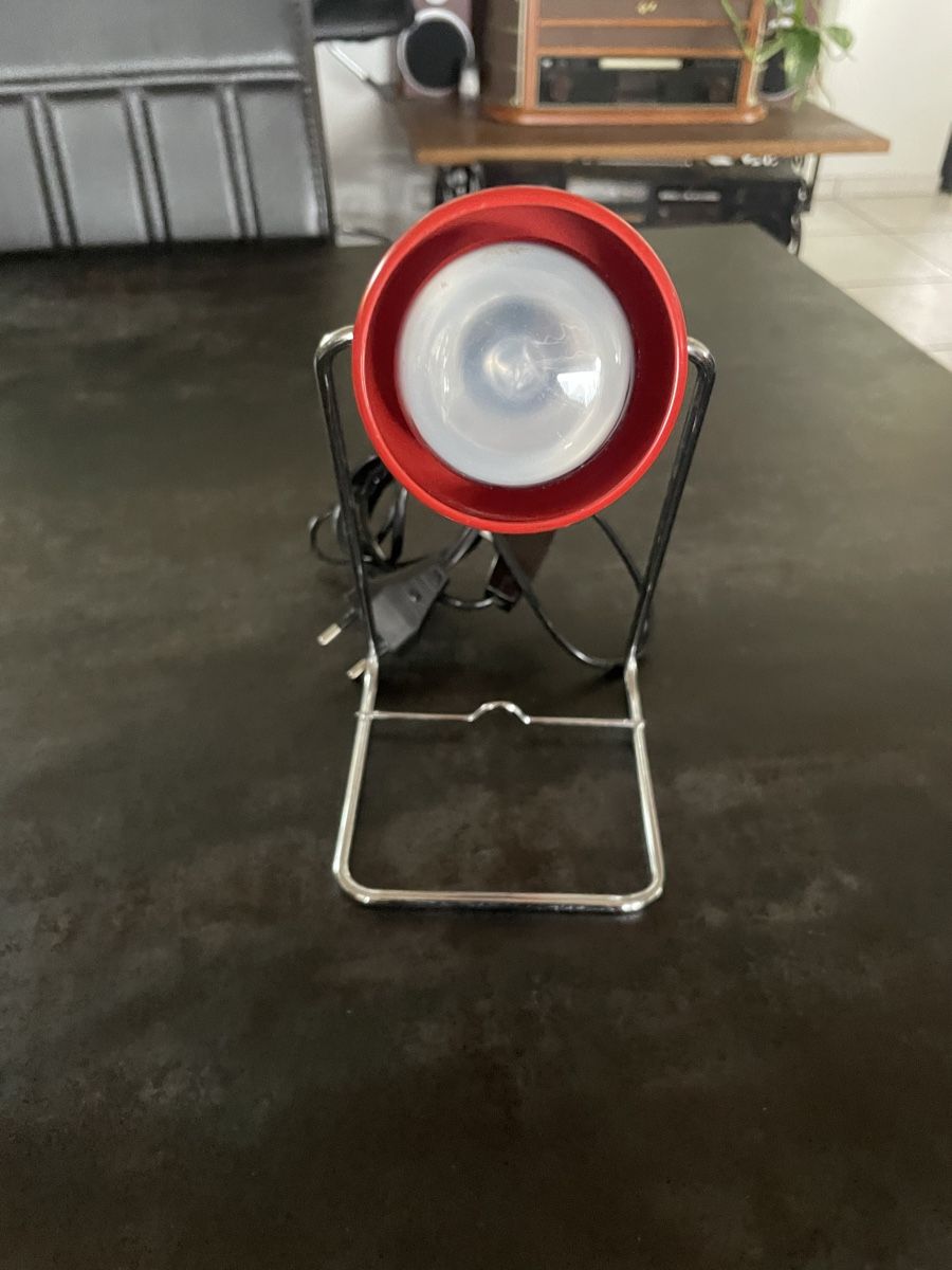 Lampen: Lampe de Bureau Design Vintage Rouge – Gebraucht aus Vallamand von Bricbracbroc82 3
