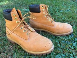 Timberland Stiefel gelb Leder klassisch gebrauchter Zustand