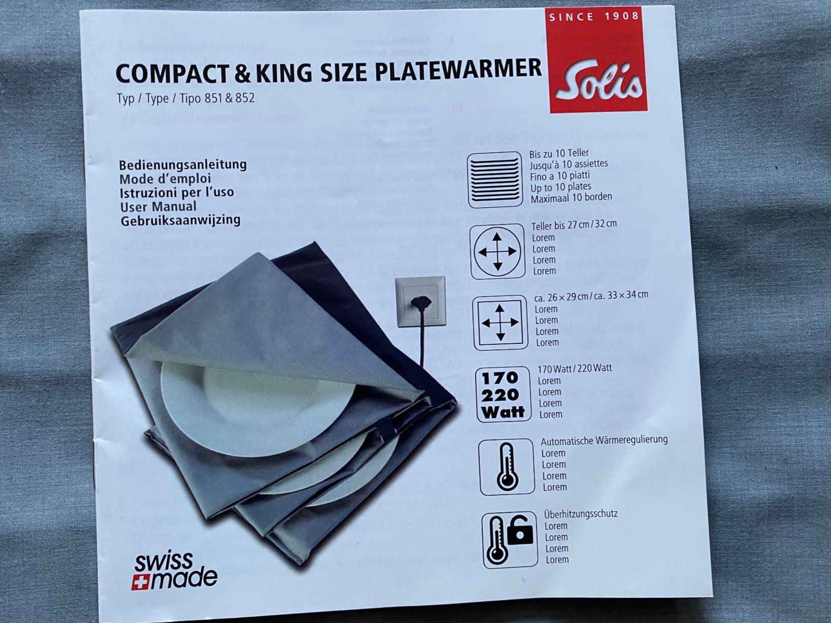 Cucine complete: Solis chauffe-assiettes – Nuovo (secondo la descrizione) da Aigle venduto da Sissi065
