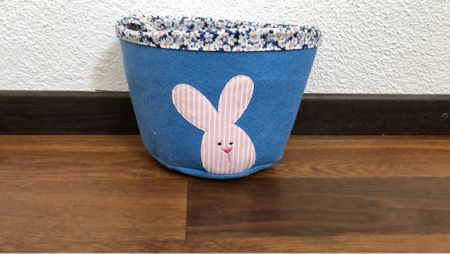 Härziges Osterkörbli, Stoffkörbli, Hasenmotiv, Ostern