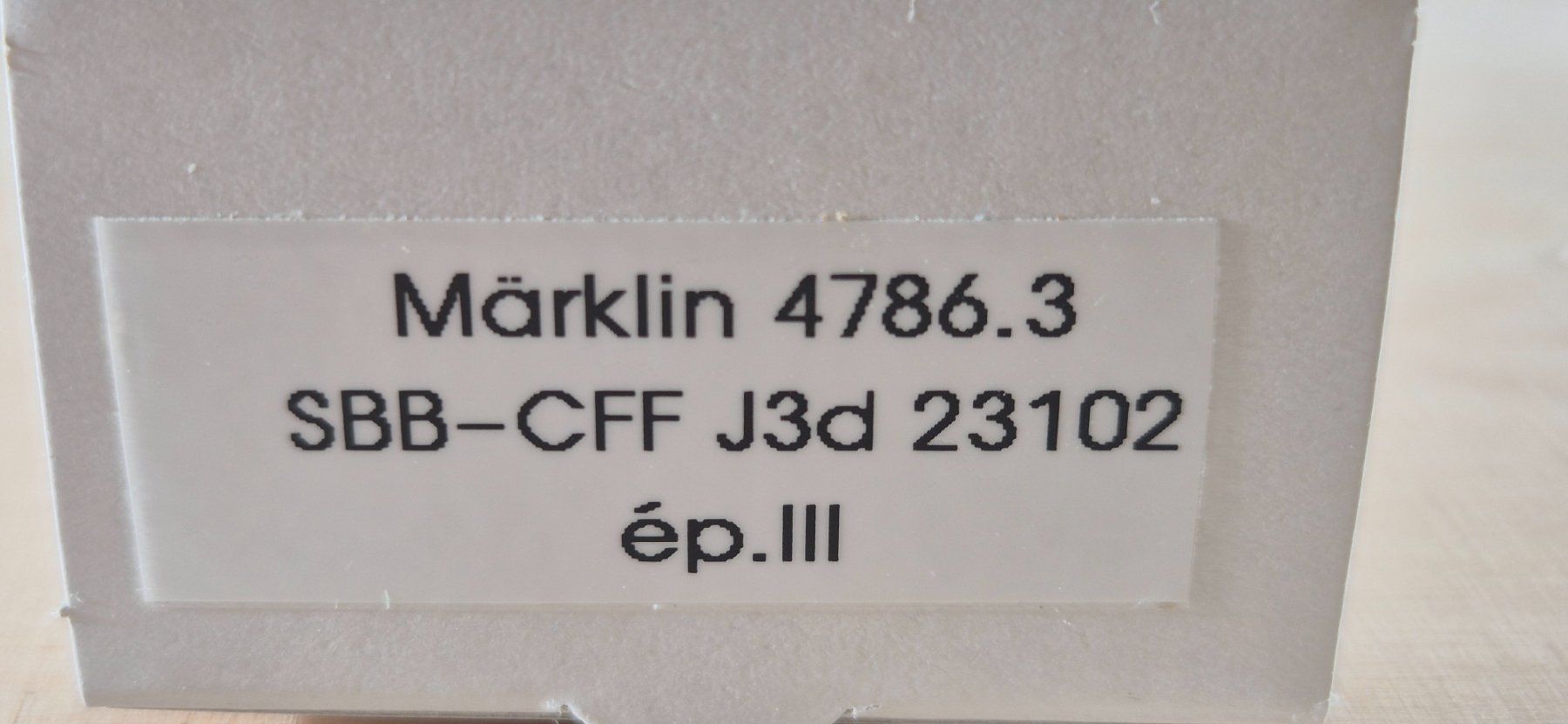 Märklin Modelleisenbahnen: MÄRKLIN 4786.3 : SBB-CFF, J3   23102  - H0 AC – Gebraucht aus St-Léonard von thipif 5