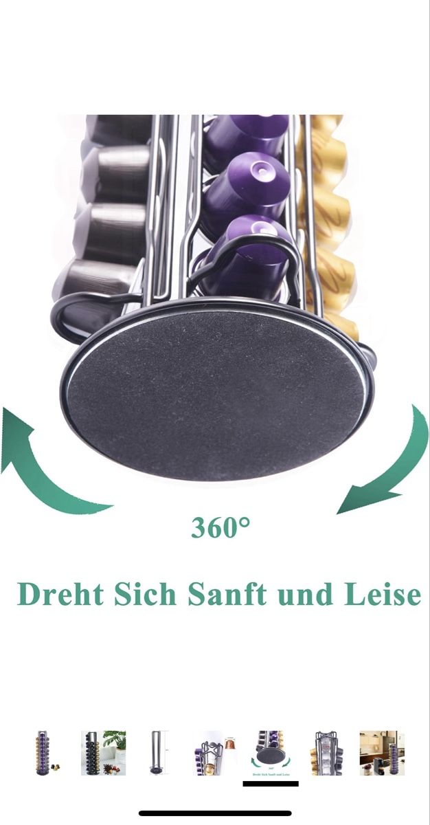 Macchine per caffè & Macchine per espresso: Coffee capsule holder rotating tower black 36cm new – Nuovo (secondo la descrizione) da Dübendorf venduto da Lzz1224 1