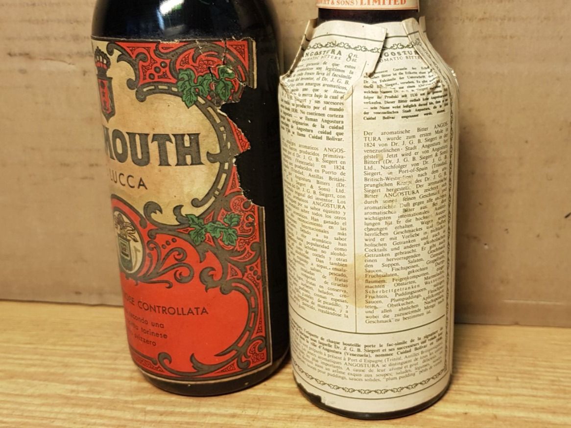 Spirituosen: 2 uralte seltene Fl. Apéro / Liqueur, ca. 50/60's. – Neu (gemäss Beschreibung) aus Schöftland von Topdeal4 3