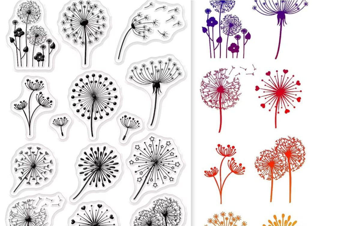 Timbri: Neues Set  Motivstempel Löwenzahn / Blumen – Nuovo e nell'imballaggio originale da Effretikon venduto da wenuss 1