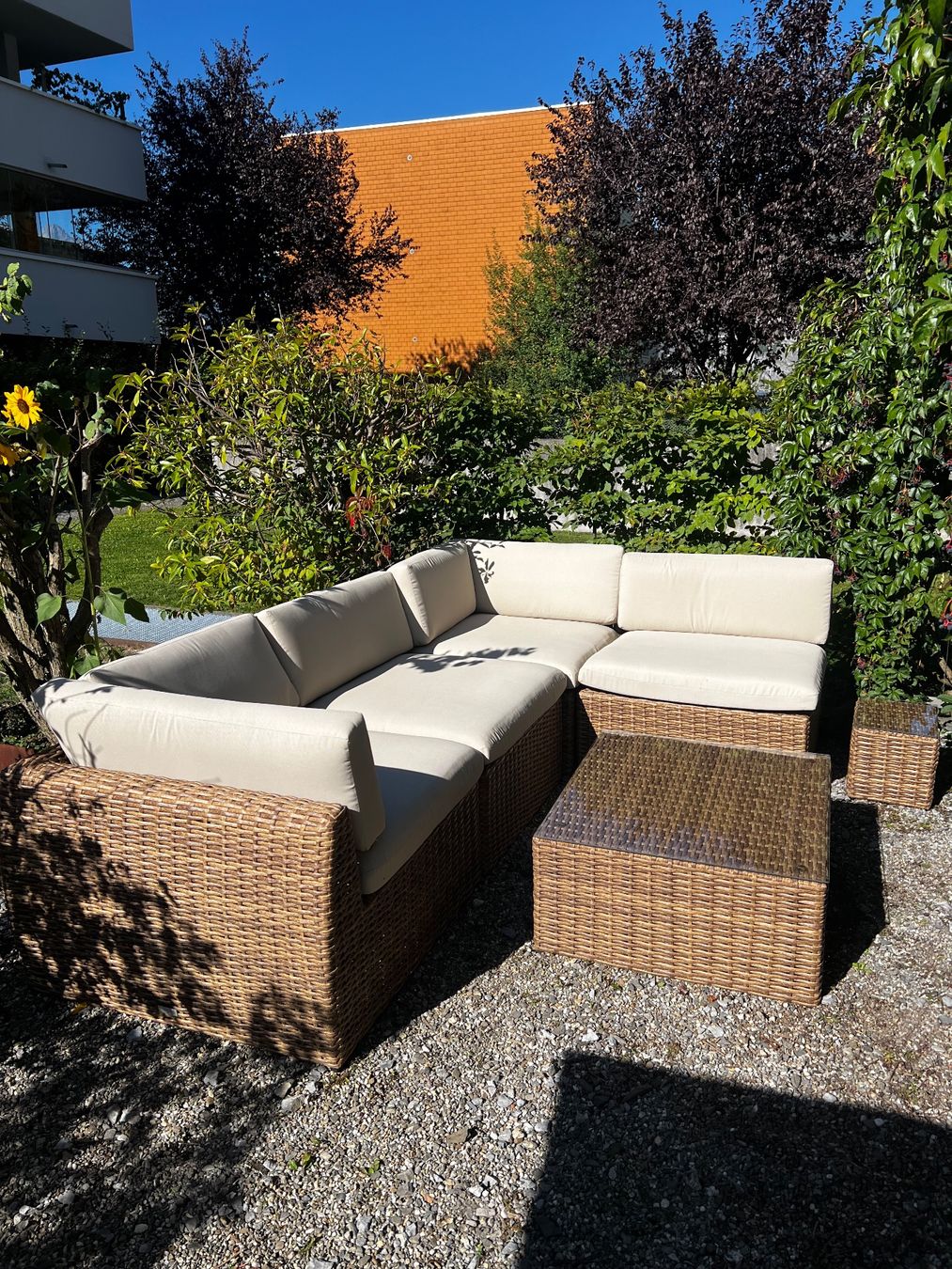 Divani: Lounge Set Rattan – Usato da Walenstadt venduto da Hutbach