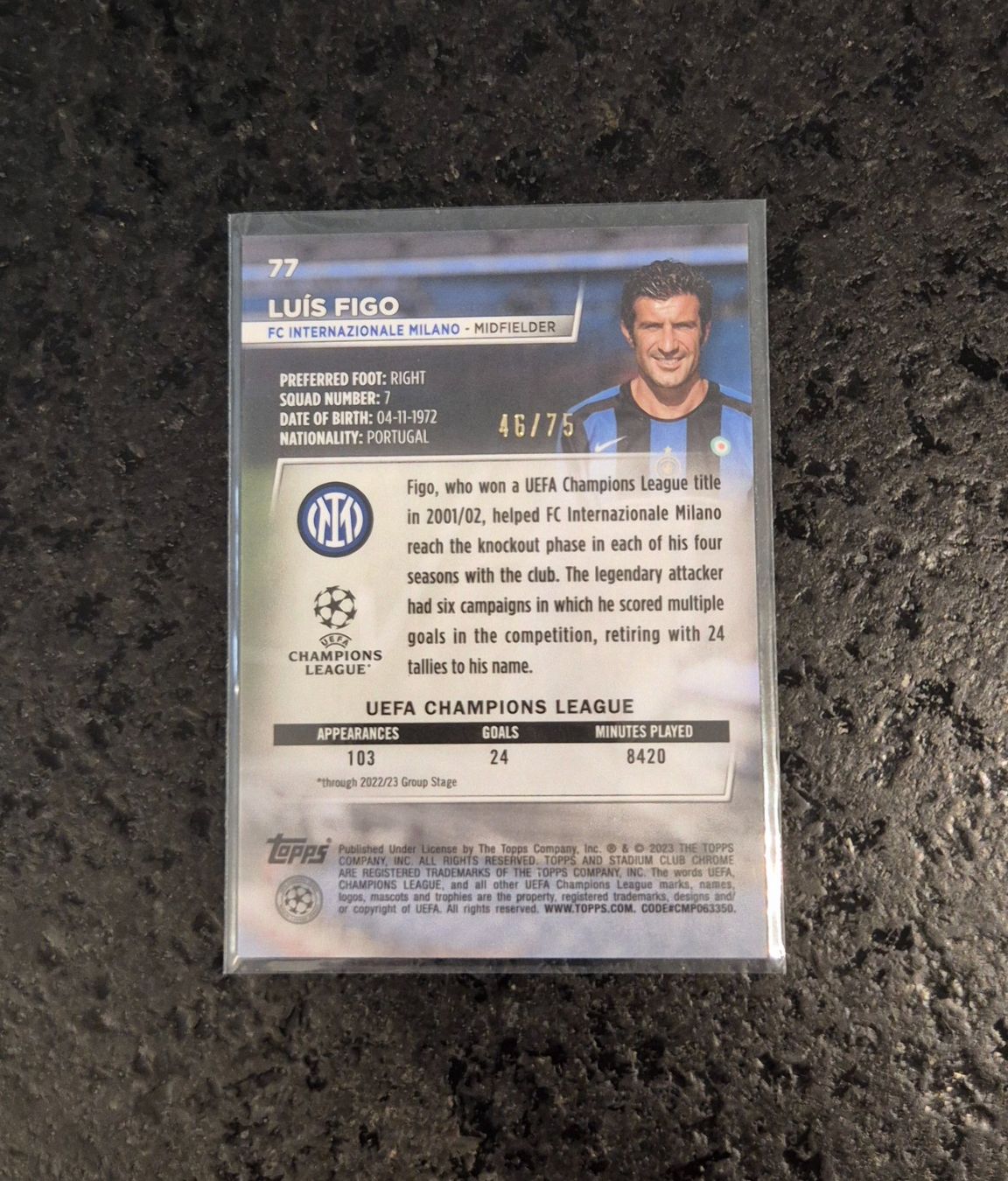 Topps Carte collezionabili: Luis Figo /75 - Inter Milan - Topps – Nuovo (secondo la descrizione) da Burg AG venduto da Danoe 1