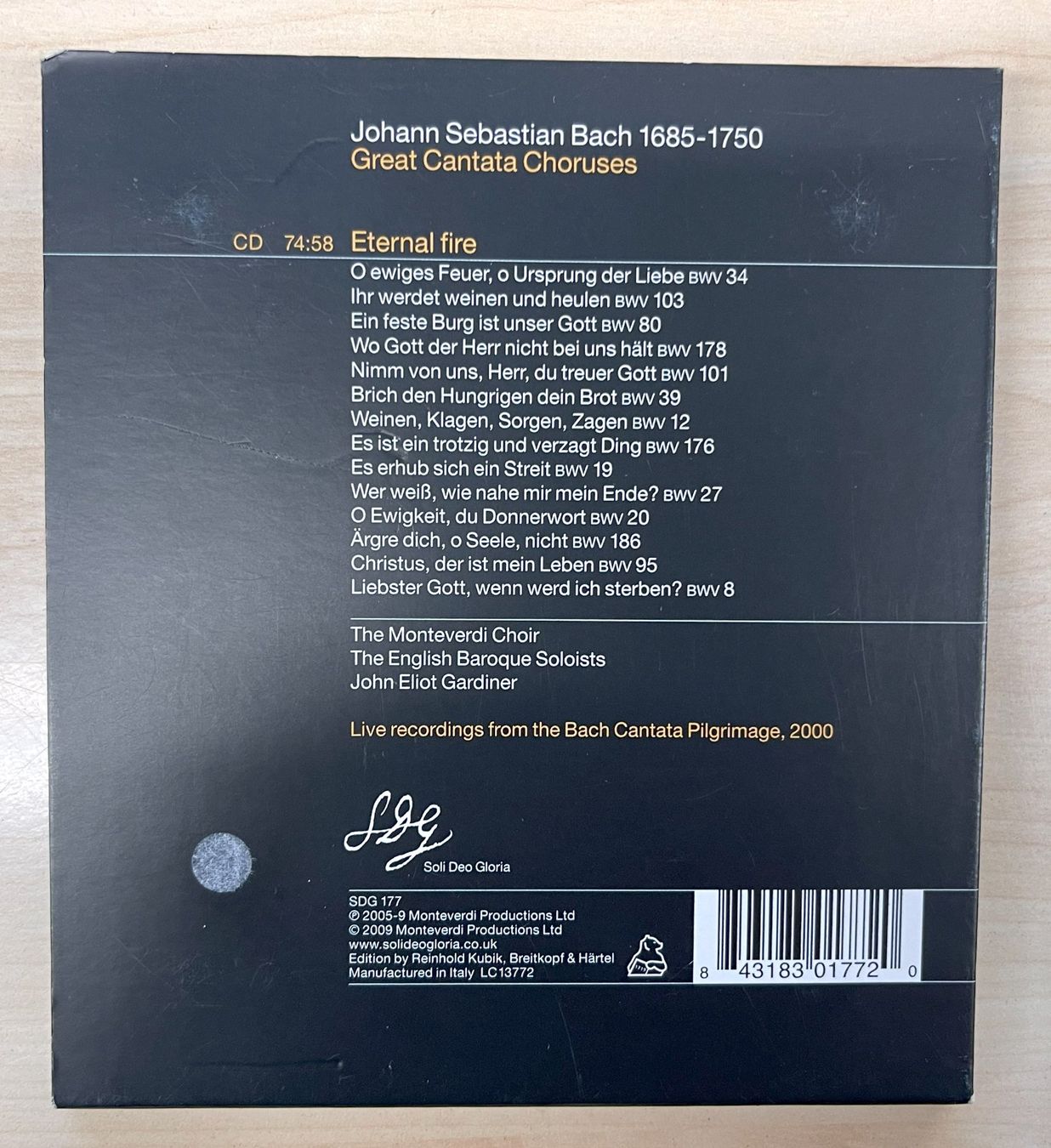 CD: Bach: Eternal fire CD – Usato da Oftringen venduto da Vucki 1