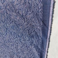 Top italienische Baumwolle Devoré 1.25x1.5m blue leaves
