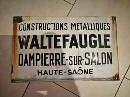 Emailetafel, Emailleschild, Emailschild Vintage Waltefaugle