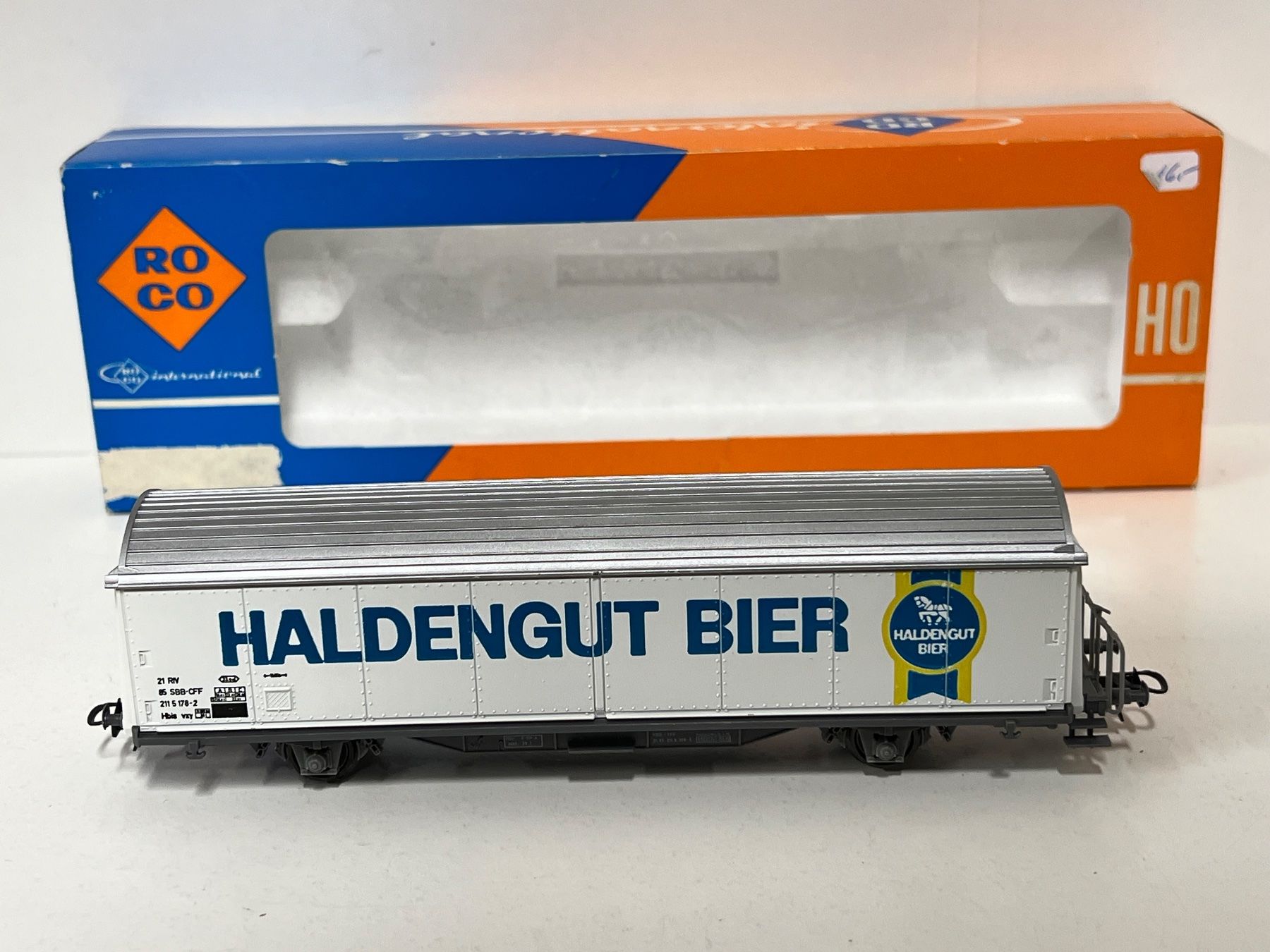 Roco Modelleisenbahnen: Roco SBB-Schiebewagen "HALDENGUT BIER"  H0 DC – Gebraucht aus Geroldswil von TopTrain54
