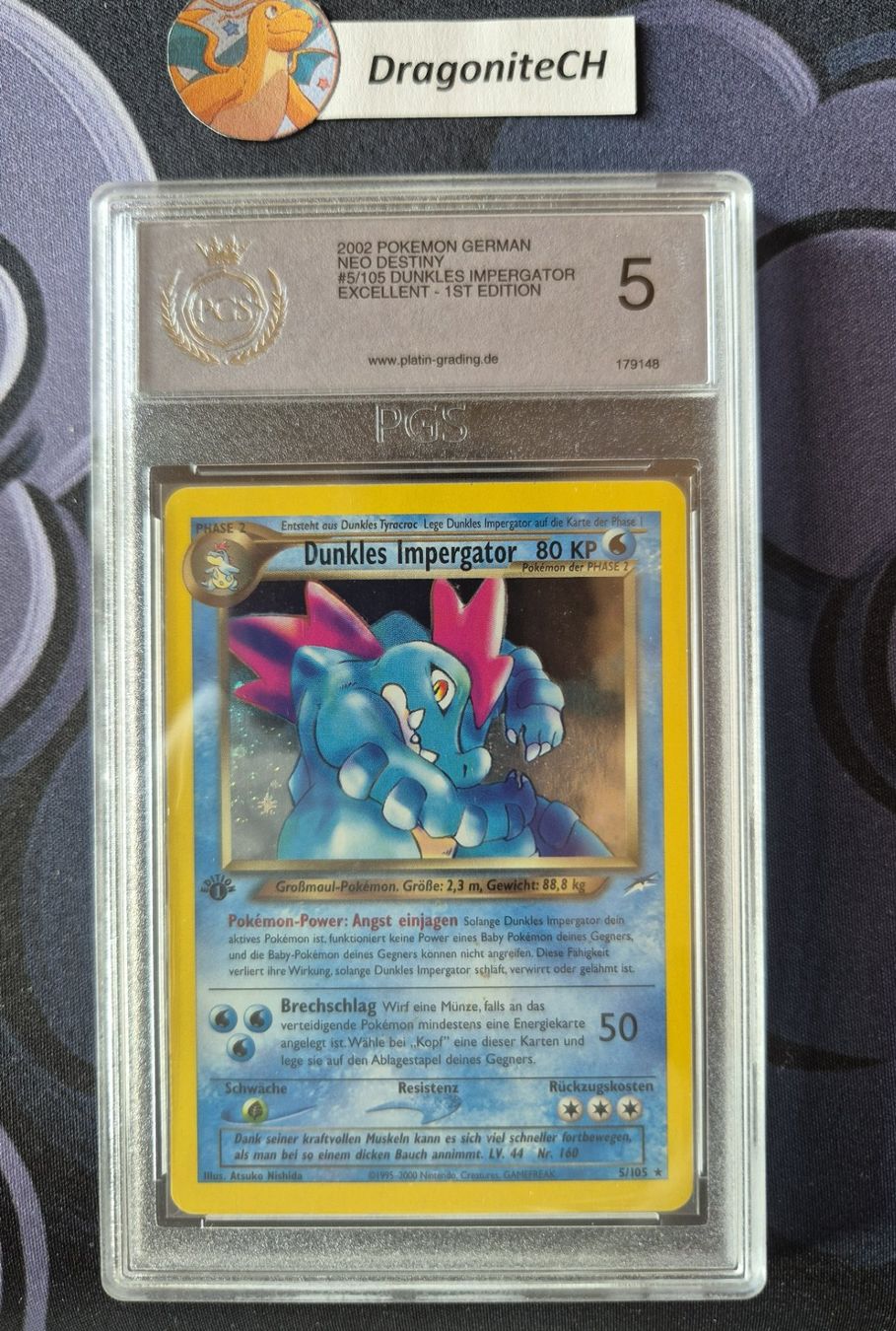 Pokémon Carte collezionabili: Pokemon Karte Dunkles Imergator 1. Edition – Usato da Hünenberg venduto da DragoniteCH