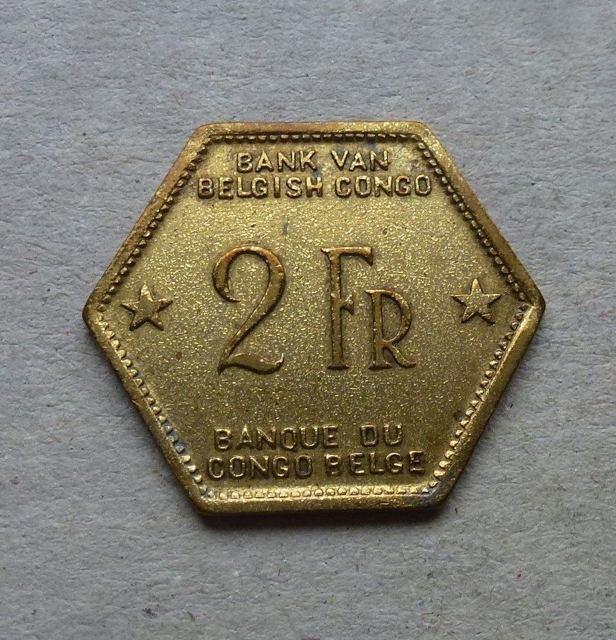 Tutti le monete: Belgisch-Kongo ++ 2.- und 5.- Francs – Usato da Walkringen venduto da Casablanca777 1