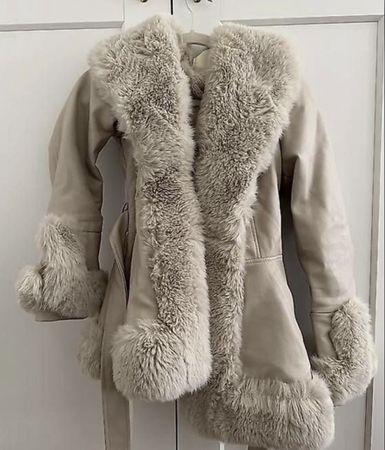 Damen Jacke mit Kunstfellbesatz