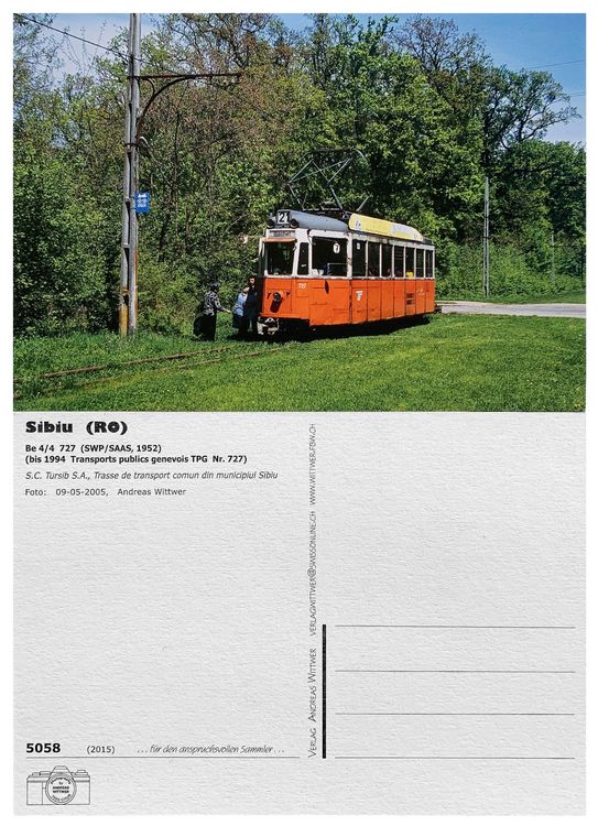 Genève CGTE TPG Sibiu S.C. TurSib S.A. România Tram Be 4/4 | Kaufen auf ...