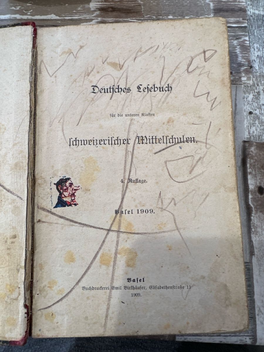 Libri: Deutsches Lesebuch, Schweizer Mittelschulen, Basel 1909 – Usato da Schöftland venduto da Astika