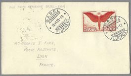 25.5.1925, Flug BASEL-GENÈVE-(LYON, Ank.-0 RÜCKS.) RF 25.6b