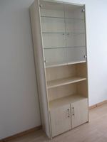 Vitrinenschrank, Holz-Glas-Kombination, beschichtet