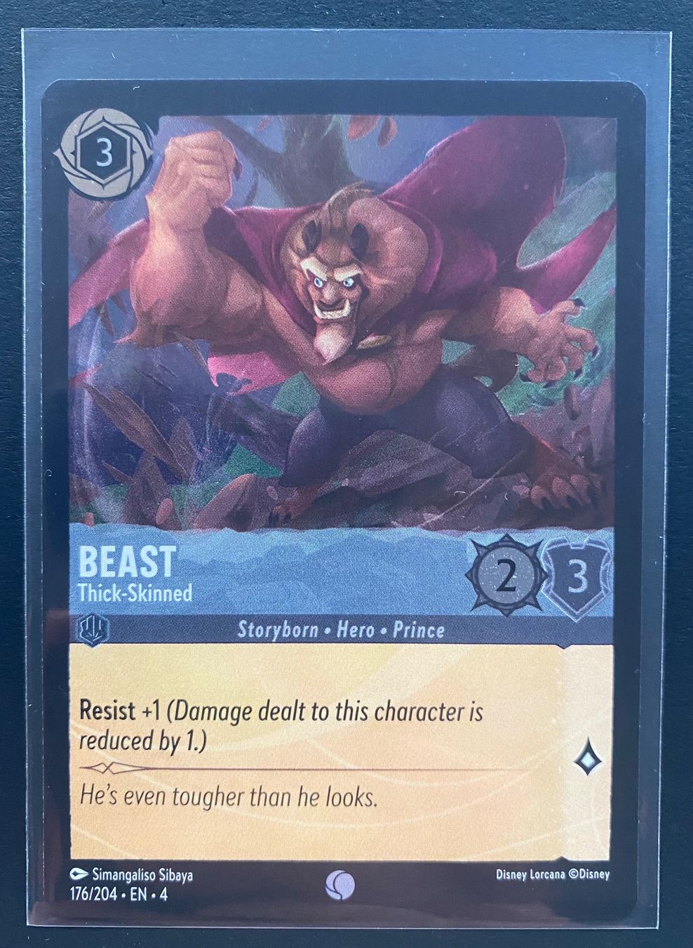 Disney Sammelbilder & Trading cards: Lorcana FOIL BEAST 176/204 EN-4 Common – Gebraucht aus Lugano von VlaseCard