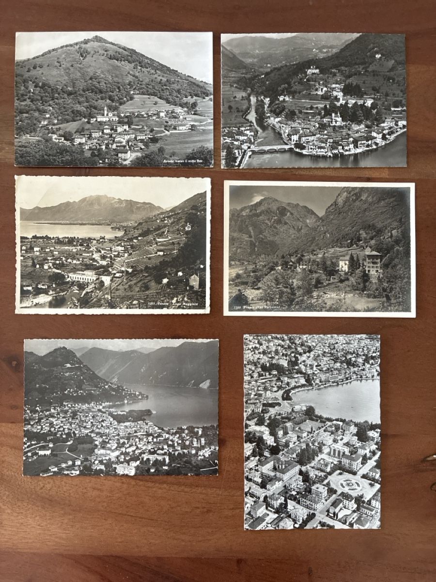 Cartoline postali: 12 Ansichtskarten Schweiz diverse vom Kanton Tessin  – Usato da Oftringen venduto da Cla.vD.74