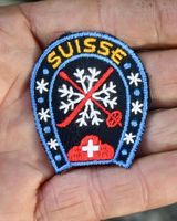 VINTAGE Badge SUISSE - ST. GALLER STICKEREI klein HUFEISEN
