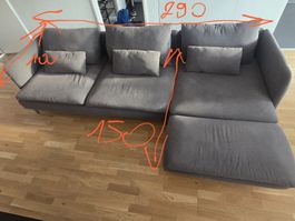 Grosses, modernes Ecksofa