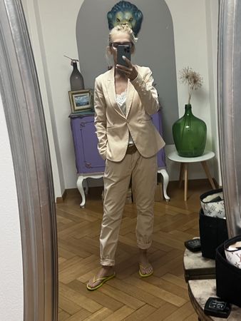 Mos Mosh Anzug Gr.34/36  lässig bequem modern beige
