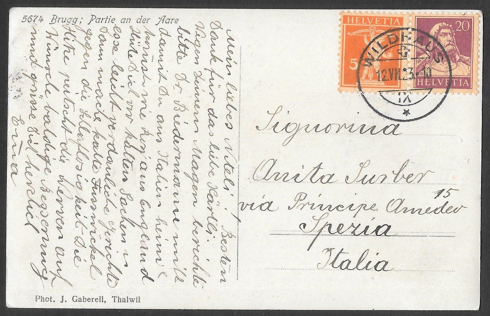 Cartoline postali: Brugg Teilansicht – Usato da Olten venduto da clotaldi 1