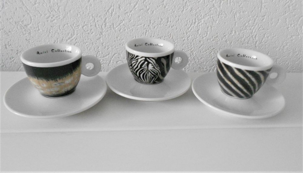 Tasse à Espresso AMICI ILLY Zebra – Collection 1997, Design Roberta Pietrobelli, Multicolore