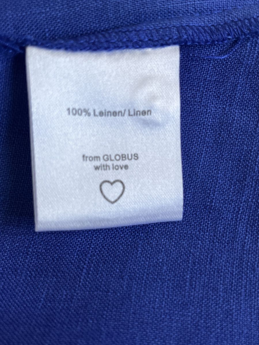 Globus Camicette: Globus Bluse blau Gr. 40 , 100% Leinen – Usato da Zürich venduto da Kleanthy 3