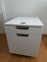 Rollcontainer weiss mit zwei Schubladen abschliessbar
