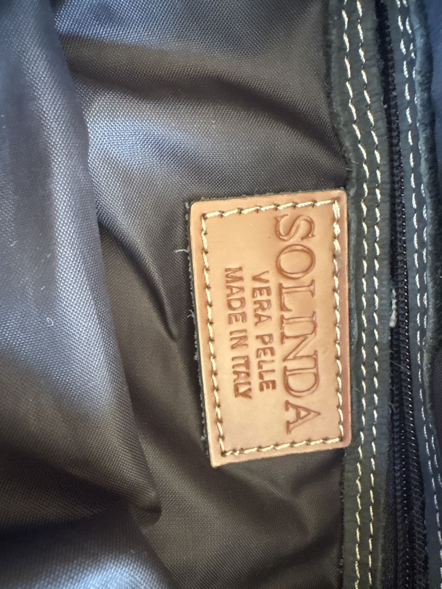 Borse da donna: Solinda Handtasche, echtes Leder, Grau – Usato da Knonau venduto da ReMaaaan 4