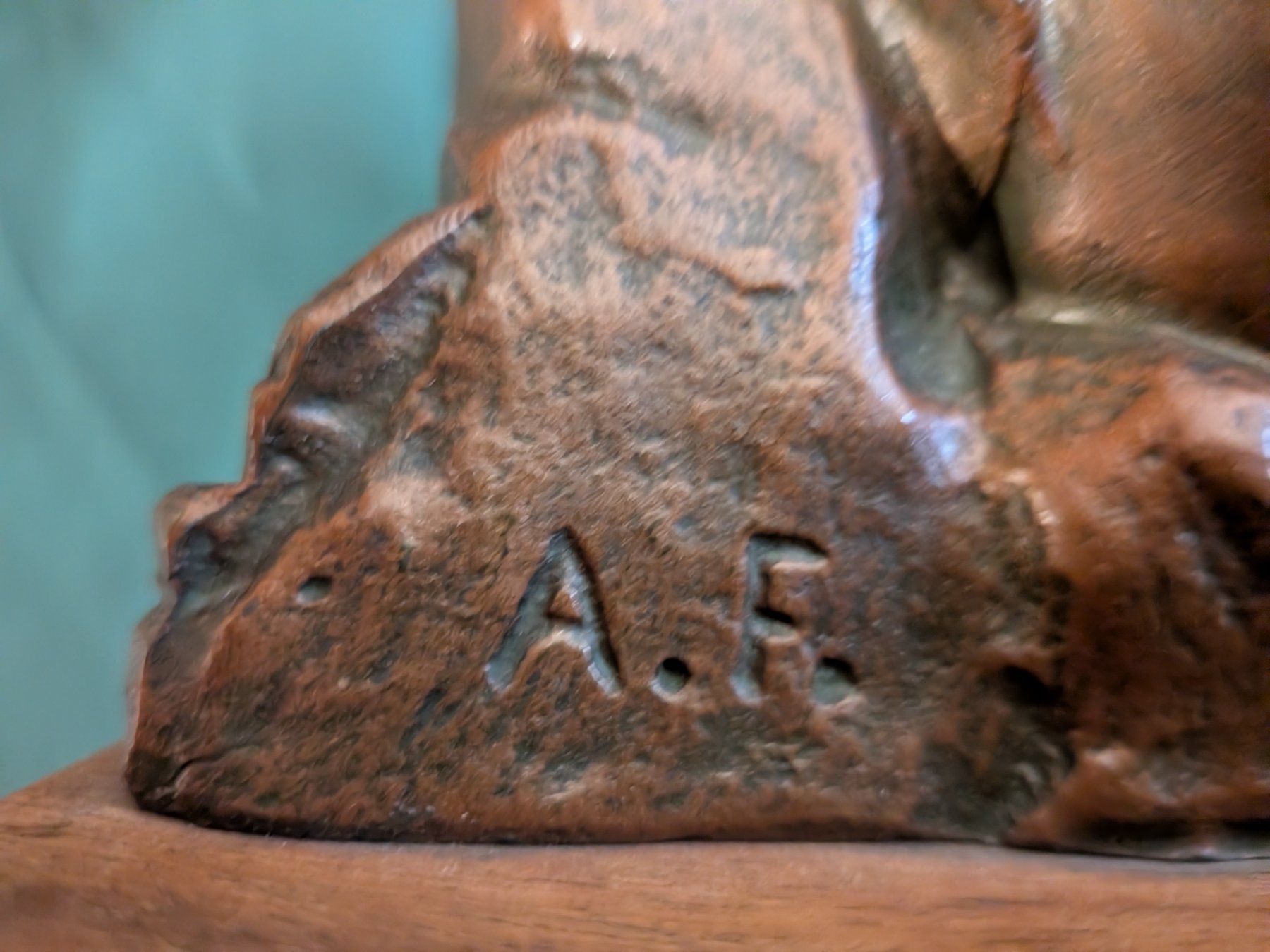 Sculture & Statue: Bronce Heiligenfigur, signiert und beschrieben. – Usato da Schönenwerd venduto da kybi 2