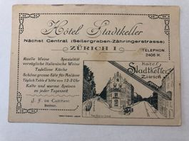 Hotel Stadtkeller Zürich 1  Seilergraben-Zähringerstrasse