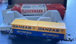 Fleischmann Wagon porte conteneur Danzas DB avec BO