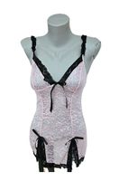 NEU! Negligée / Nachthemd Nachtkleid Set Rosa Gr. M