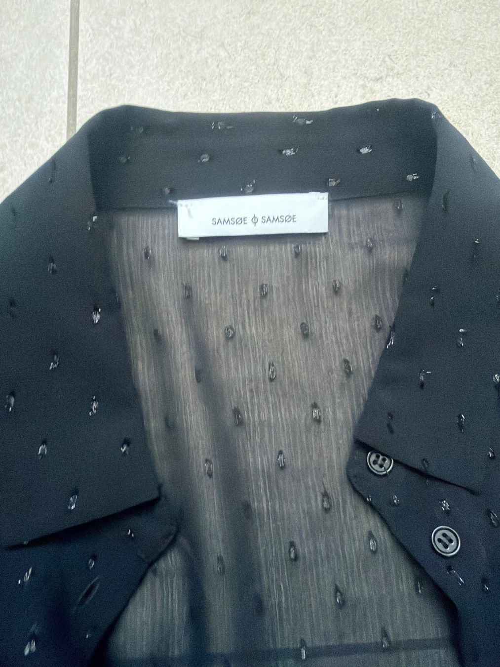 Samsøe Samsøe Camicette: Damen Bluse Schwarz transparent Grösse S/M – Nuovo (secondo la descrizione) da Wallisellen venduto da Lan_82sz 1