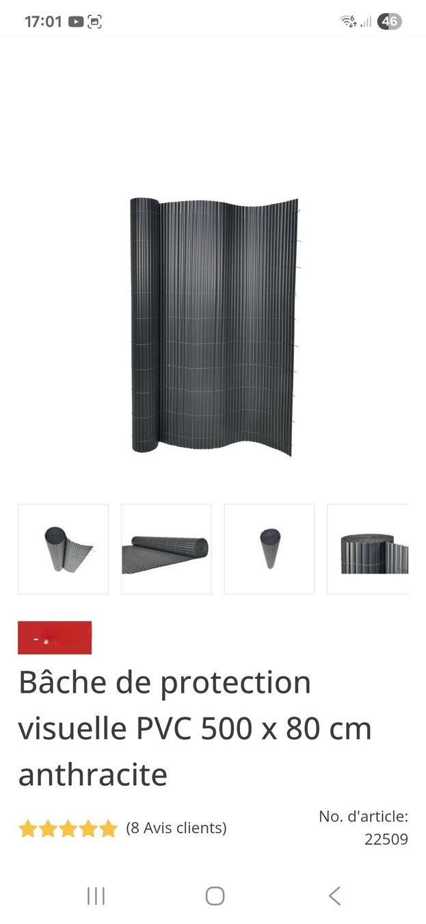 Fendivista: Barrière de clôture – Nuovo (secondo la descrizione) da Argnou (Ayent) venduto da emnonaol