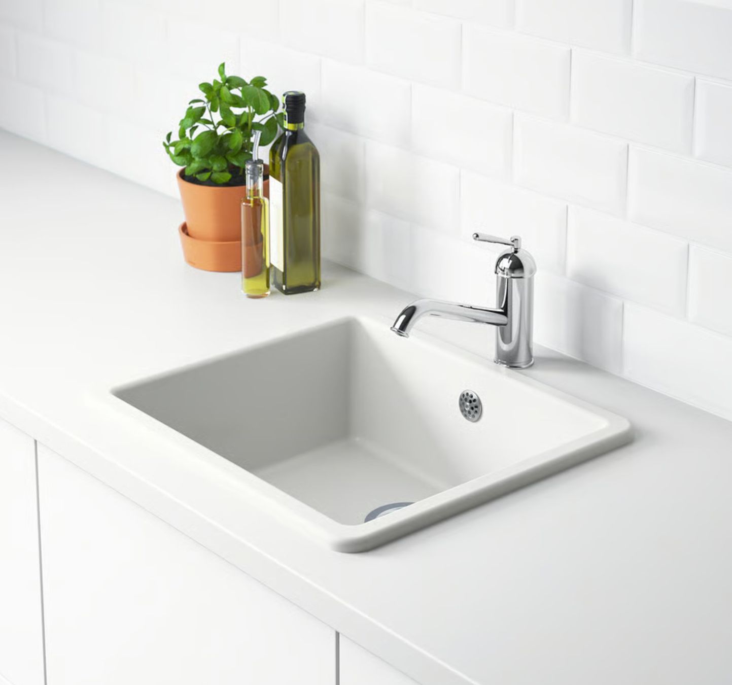 Ikea Lavabi & lavandini: Einbauspüle Keramik Weiss Ikea – Usato da Pontresina venduto da ginger_lemon 1