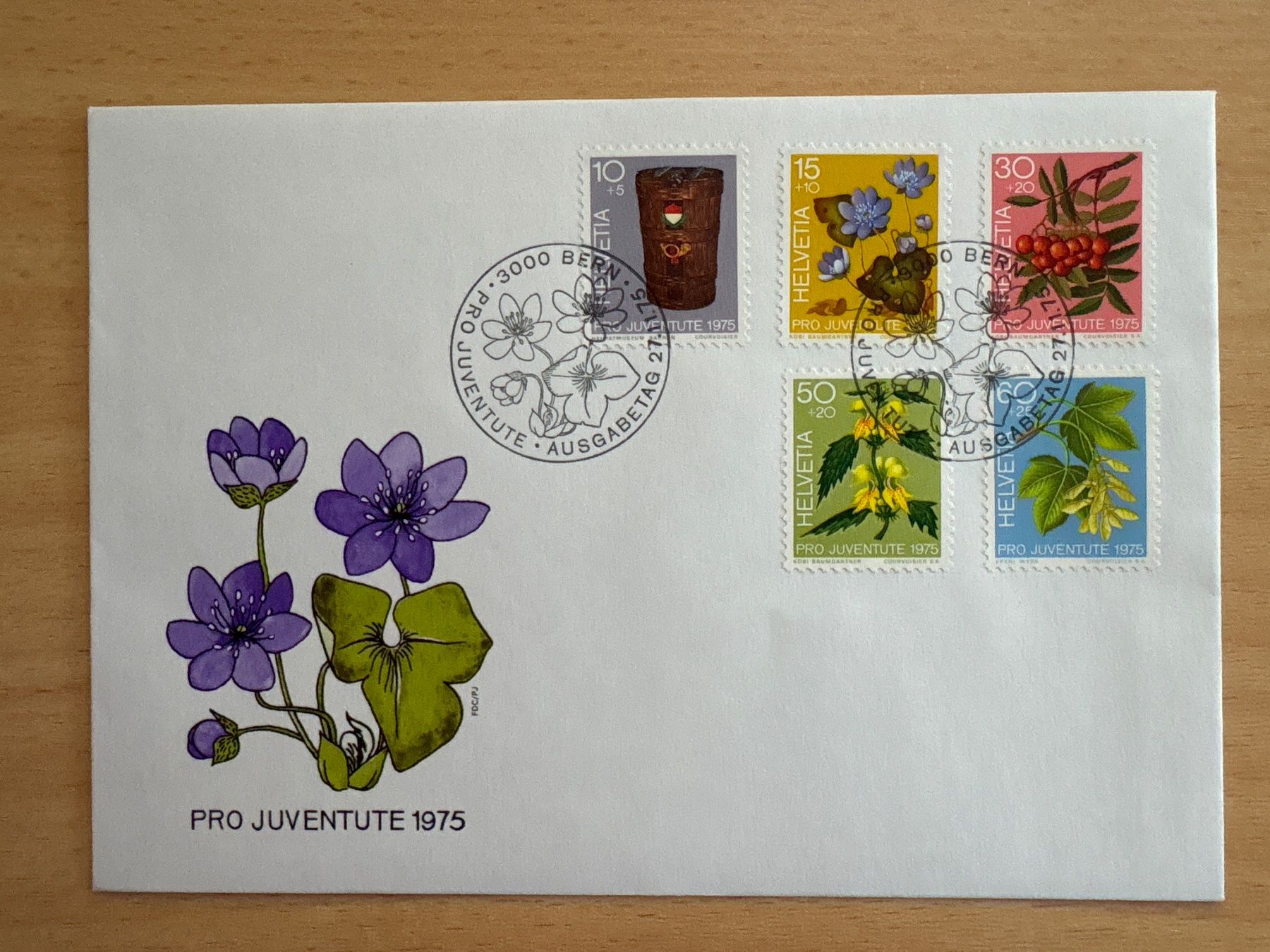 Tutti i francobolli: Pro Juventute 1975 Ersttagsbrief Leberblümchen Briefmarke... – Usato da Ibach venduto da lisch3