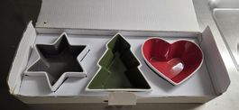 Set 3 bols C-max Noel coeur sapin étoile céramique neuf