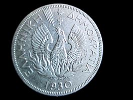 GRIECHENLAND 5 DRACME 1930