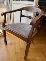 Bis 30.7.!!! Vintage Sessel Holz mit Stoff Sitz gut erhalten