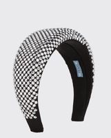 Prada Oversized Crystal-Embellished Padded Haarreif