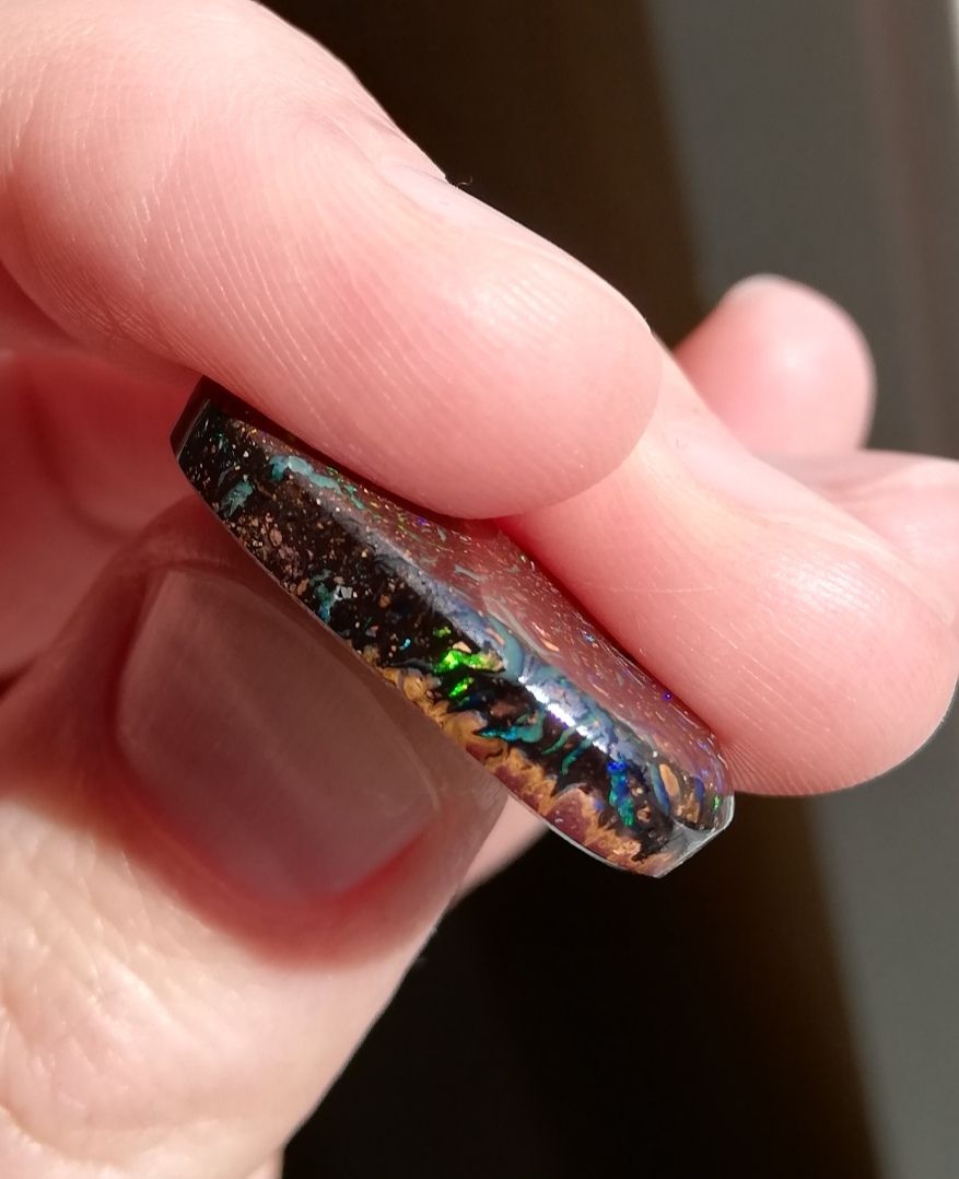 Pietre preziose: Mystischer Koroit Matrix Boulder Opal aus Australien – Nuovo e nell'imballaggio originale da Bärau venduto da thunja 4